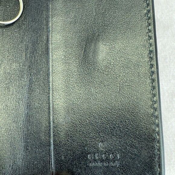 Gucci GG Embossed Leather Key Case Black - Picture 8 of 12